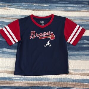 Kids Braves Navy and Red Shirt